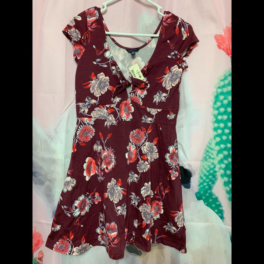 Maroon floral dress. NWT